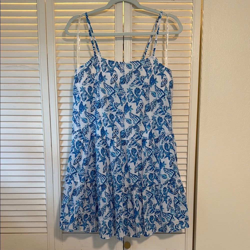 Lilly Pulitzer Blue and White Seashell Dress